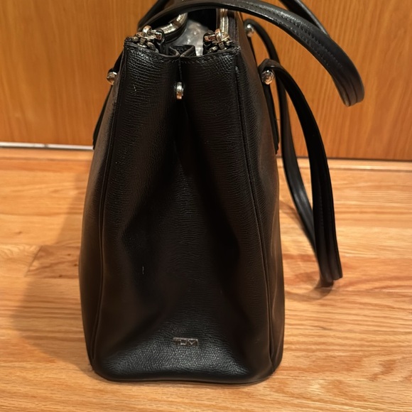 Tumi Leather Handbag - Black Canvas Coated - Picture 5 of 11